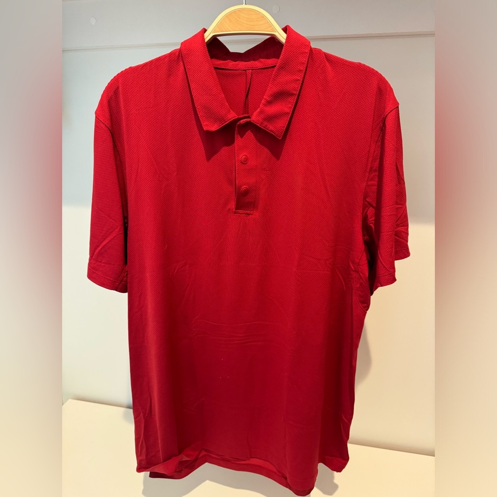 Lululemon red polo shirt size large